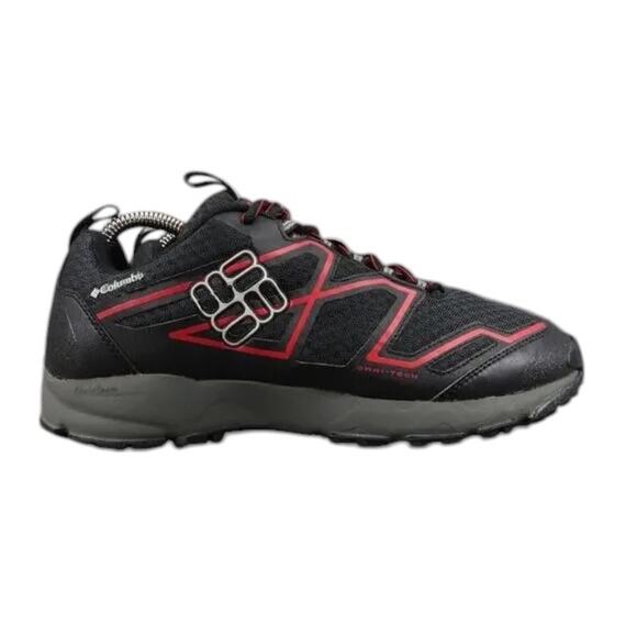 Columbia Shoes Mens 8.5 Athletic Hiking Outdoor Sport Active Omni Tech Black Red - Picture 1 of 15